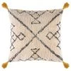 B&M Cleo Tribal Tufted Cushion With Tassels - Multi -B&M 380469 cleo tribal tufted cushion with tassels