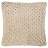B&M Waffle Faux Fur Cushion - Natural -B&M 380491 waffle faux fur cushion natural