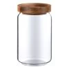 B&M Homestead Small Airtight Glass Jar With Acacia Lid -B&M 380516 airtight glass jar small