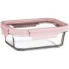 B&M Pink Glass Food Container - Large -B&M 380659 glass food container pink large 2
