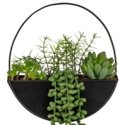 B&M Eden Life Round Trailing Plant -B&M 380727 black hanging trailing plant 2