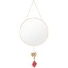 B&M Tassel Mirror -B&M 380923 round gold tassel mirror