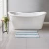 B&M Newbury Stripe Bath Mat 50 X 80cm - Blue -B&M 381557 newbury stripe bath mat blue