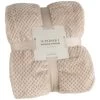 B&M Supersoft Waffle Throw - Stone -B&M 383145 waffle stone throw