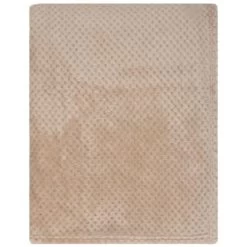 B&M Supersoft Waffle Throw - Stone -B&M 383145 waffle stone throw 3