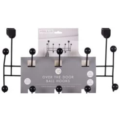 B&M -B&M 383570 10 ball overdoor hooks black