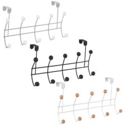 B&M 10 Ball Overdoor Hooks - Silver -B&M 383570 10 ball overdoor hooks main