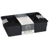 B&M Set Of Three Storage Baskets - Black -B&M 384207 3pk storage boxes black