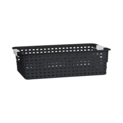 B&M Set Of Three Storage Baskets - Black -B&M 384207 3pk storage boxes black 5