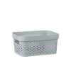 B&M Medium Rectangular Spot Storage Basket - Grey -B&M 384230 rectangular medium spot basket grey