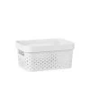 B&M Medium Rectangular Spot Storage Basket - White -B&M 384302 rectangular medium spot basket white