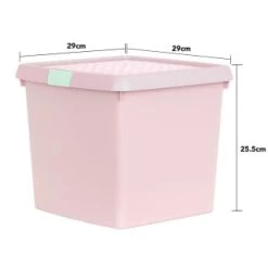B&M Waffle Clip Box Storage Cube 14L - Dusty Pink -B&M 384965 dusky pink 14l waffle clip box cube 2