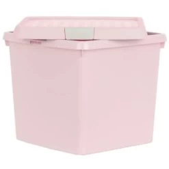 B&M Waffle Clip Box Storage Cube 14L - Dusty Pink -B&M 384965 dusky pink 14l waffle clip box cube 3