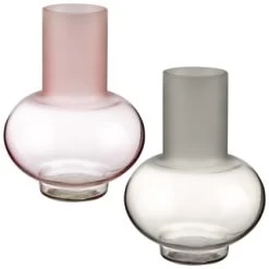 B&M Frosted Vase - Grey -B&M 387592 frosted vase group