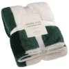 B&M Highland Green Check Sherpa Doublesided Throw -B&M 388770 highland green check sherpa throw