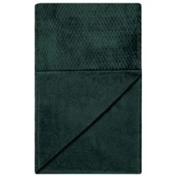 B&M Waffle Throw - Dark Green -B&M 388773 waffle throw dark green
