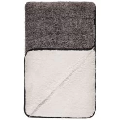 B&M Montana Two Tone Sherpa Throw - Charcoal -B&M 388866 montana two tone sherpa throw charcoal 3