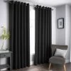 B&M Oxford Black Black Out Curtains With Eyelets 90 X 90" -B&M 388922 388923 388924 388925 388927 oxford black black out curtain with eyelets 4
