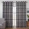 B&M Oakland Traditional Woven Grey Check Curtains 46 X 54" -B&M 388935 388936 388937 388938 388939 oakland woven check curtain grey 3