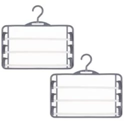 B&M Swivel Hook Trouser Hangers 2pk -B&M 389260 home organisation co 2pk trouser hangers 2