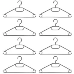 B&M Swivel Hook Hangers 8pk - Grey -B&M 389265 home organisation 8pk swivel hook hangers grey 2