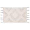 B&M Diamond Flatweave Bath Mat - Cream -B&M 389627 mink diamond flatweave bathmat cream