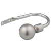 B&M Matt Satin Silver Orb Curtain Hold Backs 2pk -B&M 390224 matt satin silver orb pair holdbacks1