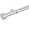 B&M Shiny Nickle Stud End Curtain Pole 70 - 120cm -B&M 390227 390228 shiny nickle stud end curtain pole 1