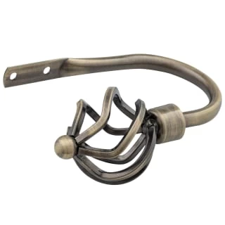 B&M Antique Brass Mace Curtain Hold Backs 2pk 3 B&M Antique Brass Mace Curtain Hold Backs 2pk