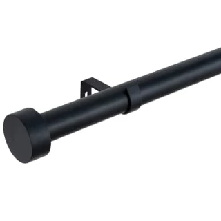B&M Black Stud End Curtain Pole 120 - 220cm 3 B&M Black Stud End Curtain Pole 120 - 220cm