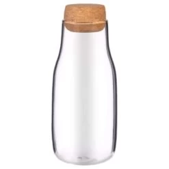 B&M Small Glass Carafe With Cork Lid