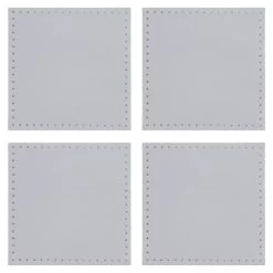 B&M Reversible Leatherette Coasters 4pk -B&M 390399 4pk reversible leatherette coasters 2