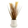 B&M Pampas Grass In Stone Pot - Neutral -B&M 390469 pampas grass in stone pot