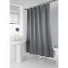 B&M Mono Jacquard Shower Curtain - Grey -B&M 390593 mono jacquard shower curtain grey