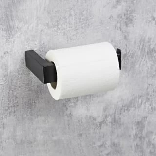 B&M Black Fitted Toilet Roll Holder 3 B&M Black Fitted Toilet Roll Holder