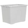 B&M Storage Box With Lid 80L - Grey -B&M 391381 grey 80l storage box and lid 3