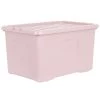 B&M Storage Box With Lid 60L - Dusty Pink -B&M 391389 dusty pink 60l storage box 3
