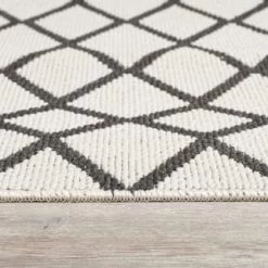 B&M Buddy Kilim Twist Pile Runner Mono -B&M 392181 buddy kilim twist pile runner mono 50 x 150cm
