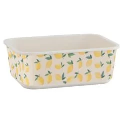 B&M Rectangular Tubs 2pk - Lemons -B&M 392929 2pk reuse and repurpose rectangle tubs lemon