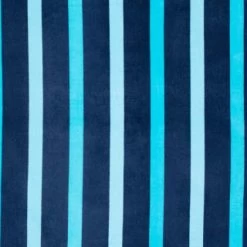 B&M Adult's Beach Towel - Blue Stripes -B&M 393917 adult printed beach towel blue stripe 4