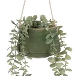 B&M Hanging Foliage In Green Ceramic Pot -B&M 394335 hanging green pot foliage 2