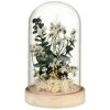 B&M Floral Decoration In Glass - Green -B&M 394343 floral decoration in glass