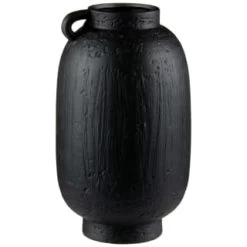 B&M Black Ceramic Vase