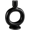 B&M Round Candle Holder - Black -B&M 394357 rounded candle holder black