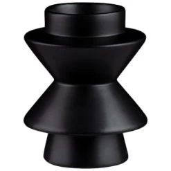 B&M Eden Life Ceramic Candle Holder - Black