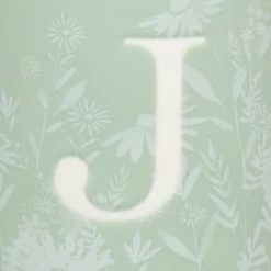 B&M Floral Alphabet Mug (Assorted) -B&M 394397 floral alphabet mug green j 2