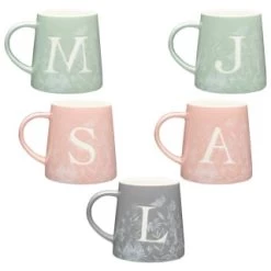 B&M Floral Alphabet Mug (Assorted) -B&M 394397 floral alphabet mug group