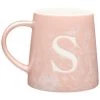 B&M Floral Alphabet Mug (Assorted) -B&M 394397 floral alphabet mug pink s