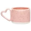 B&M Heart Handle Speckled Mug -B&M 394404 heart handle speckled mug