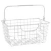 B&M Basket With Handles - White -B&M 394685 basket with handle white
